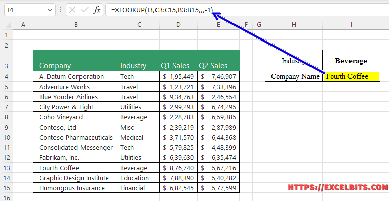 How To Use XLOOKUP Function In Excel - A Complete Guide - Excel Bits